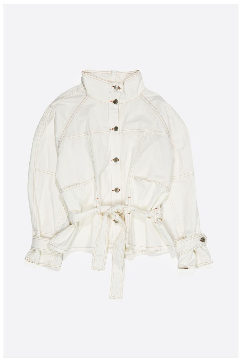 Cotton Oversize Jacket, Alternate, color, OFF WHITE