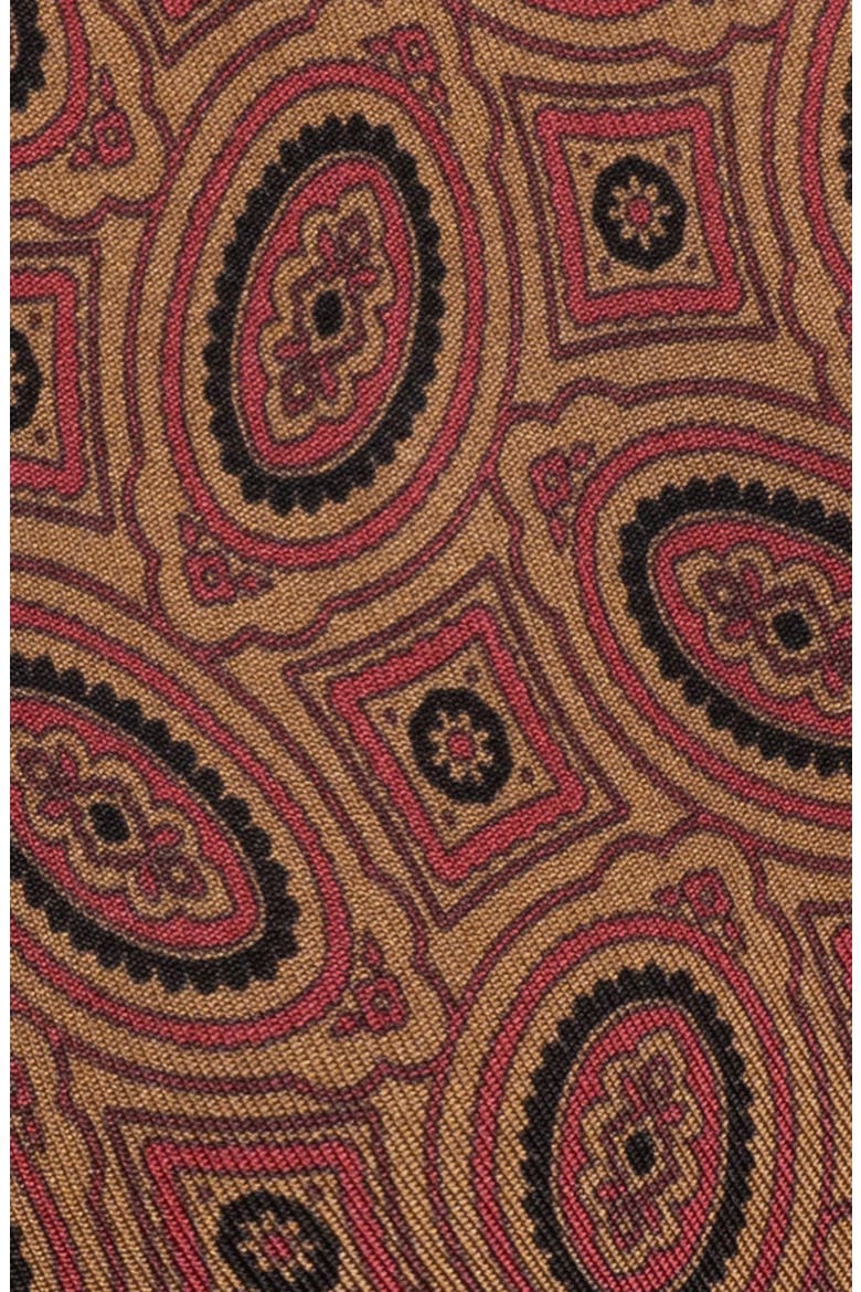 Copps Geometric Silk Tie, Alternate, color, BARK YELLOW