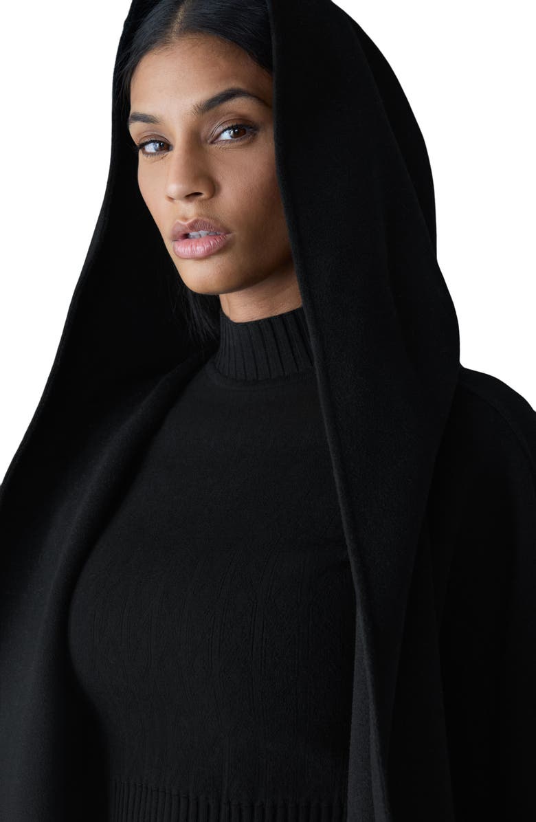 Mackage Paya Belted Wool Coat, Alternate, color, Black