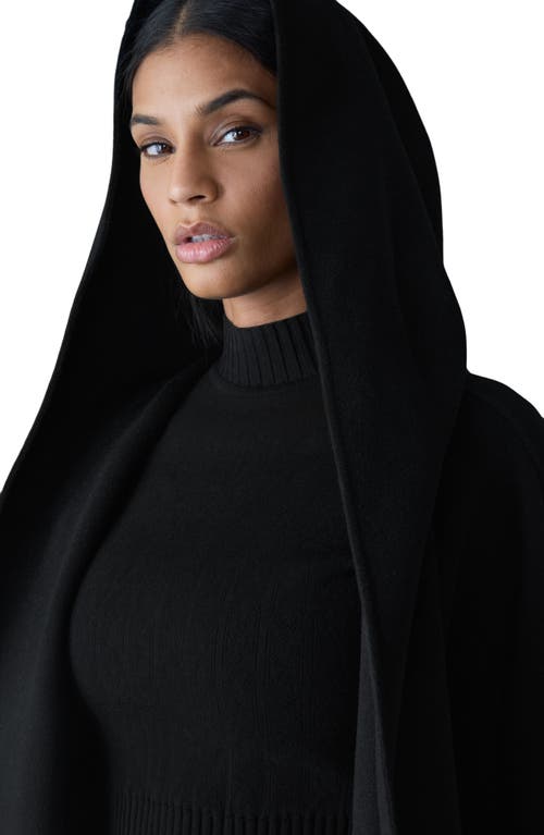 Mackage Paya Belted Wool Coat In Black