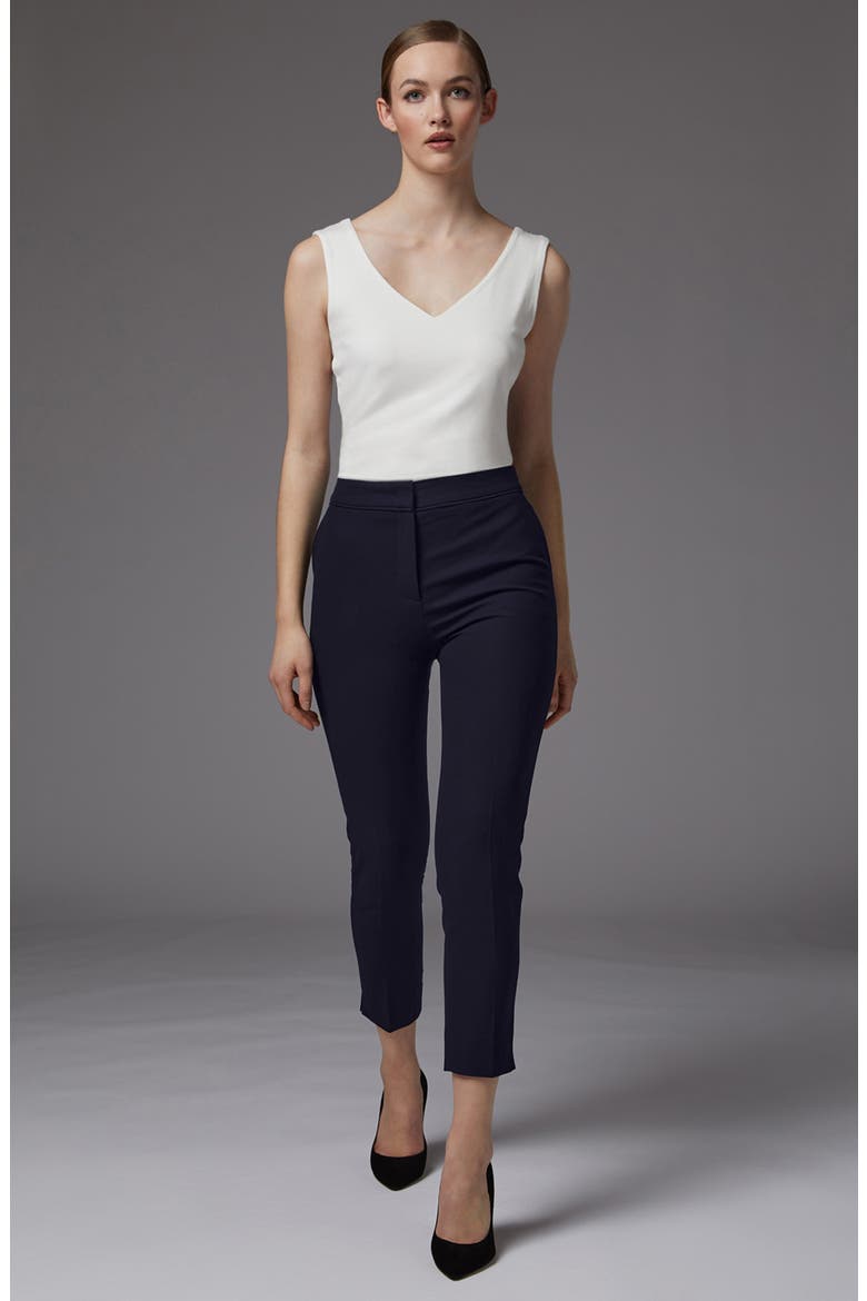 Wiley Crepe Slim Fit Pants, Alternate, color, BLUE NAVY