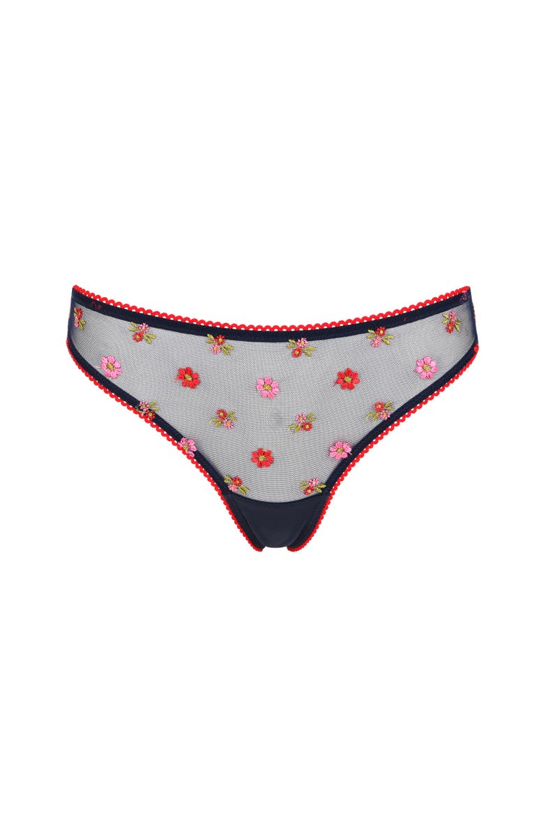 Huit Bisou Lace Tanga, Alternate, color, Navy