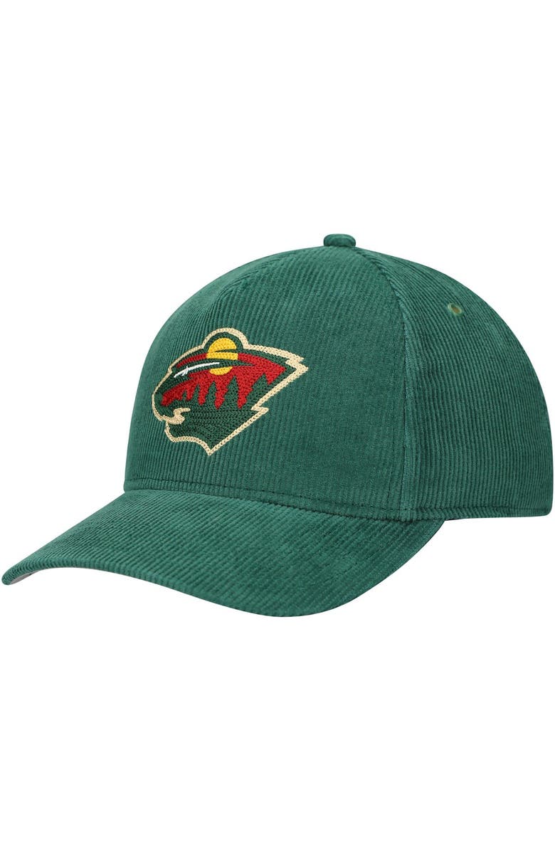 American Needle Men's American Needle Green Minnesota Wild Corduroy Chain Stitch Adjustable Hat, Main, color, Green
