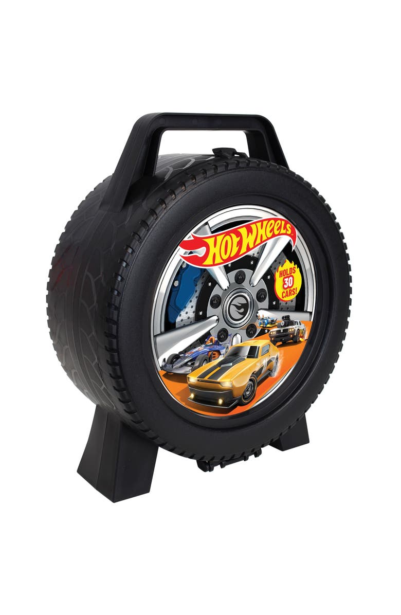 Hot Wheels 30 Car Case Wheelshaped Organizer, Alternate, color, Black