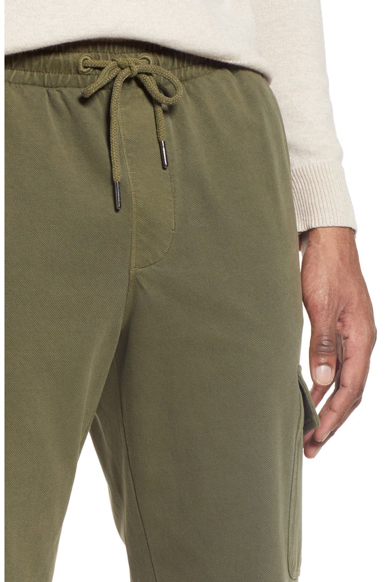 Elastic Waist Twill Cargo Pants, Alternate, color, OLIVE NIGHT