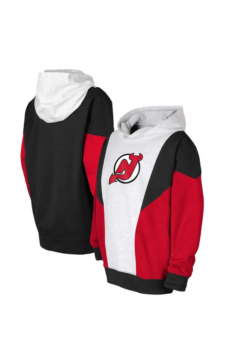 Outerstuff Youth Ash/Black New Jersey Devils Champion League Fleece Pullover Hoodie, Alternate, color,
