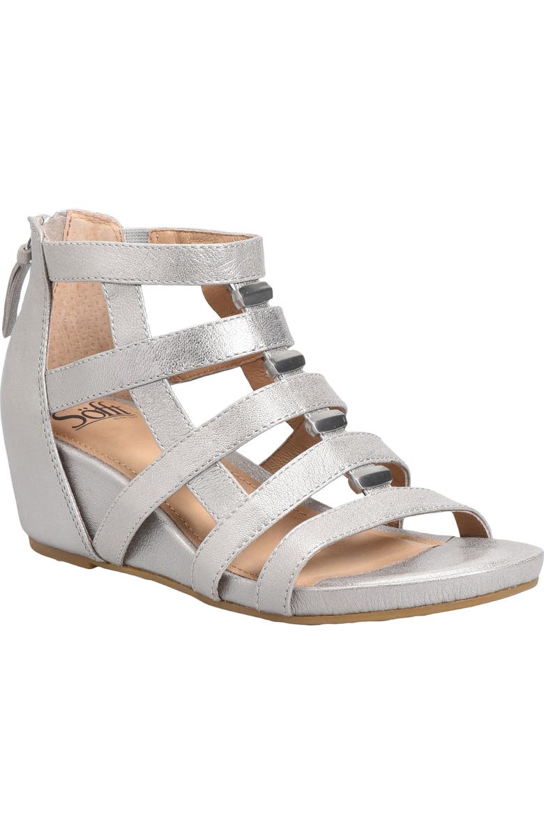 Söfft Rio II Strappy Wedge Sandal, Main, color, Anthracite