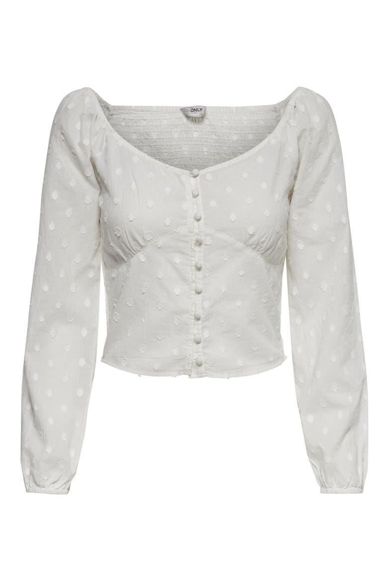 Esther Crop Top, Alternate, color, CLOUD DANCER