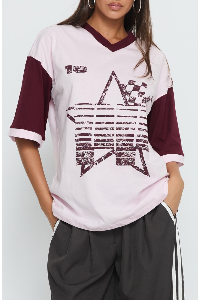 Nachell Oversize Graphic T-Shirt, Main, color, PINK