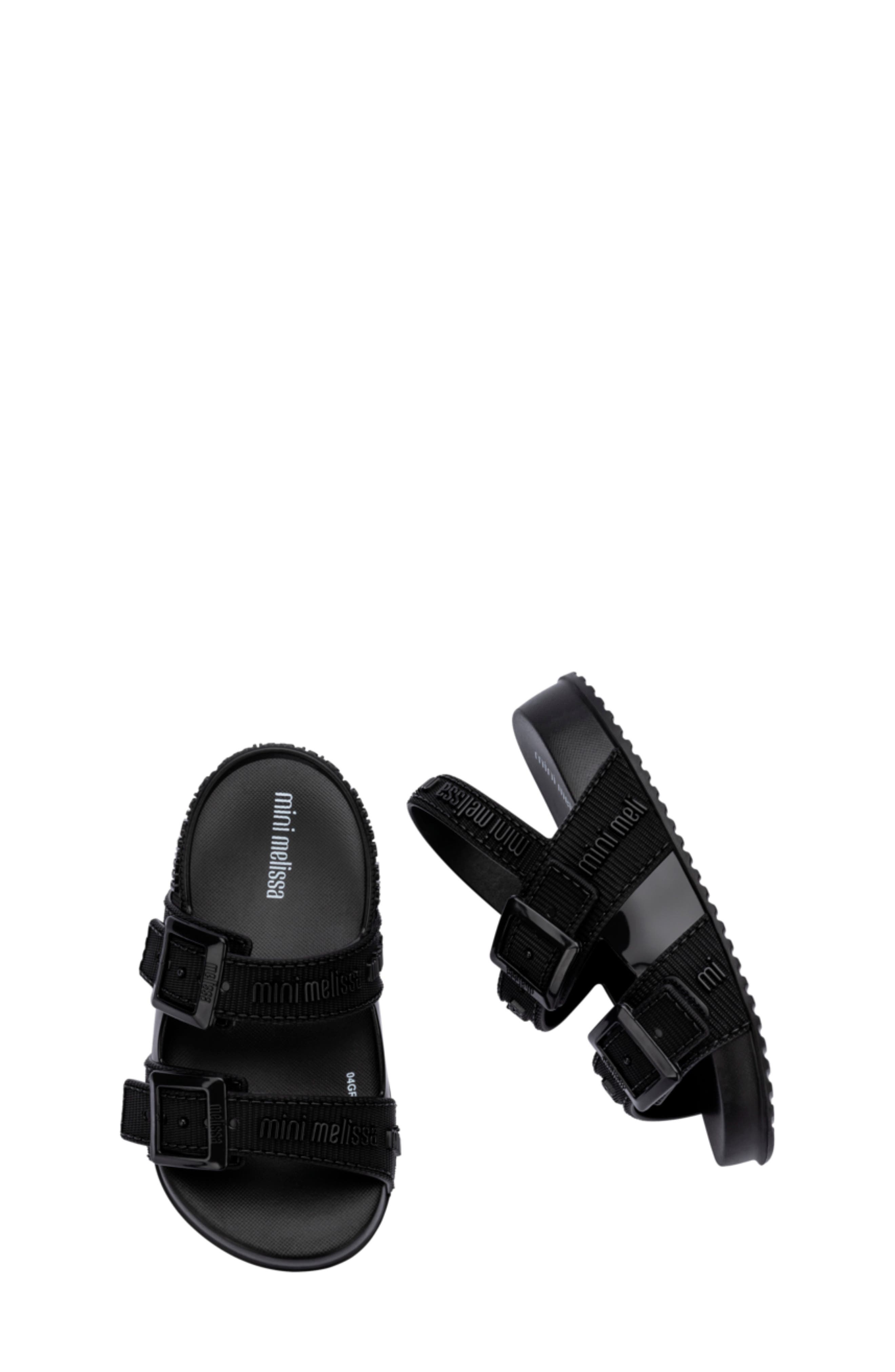 Mini Melissa Kids' Mini Cozy Lover Slinback Sandal, Alternate, color, Black