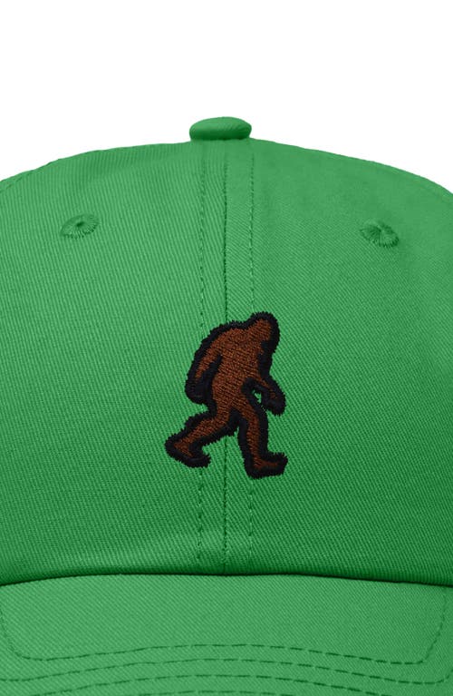 Dalix Sasquatch Embroidered Dad Hat In Kelly Green