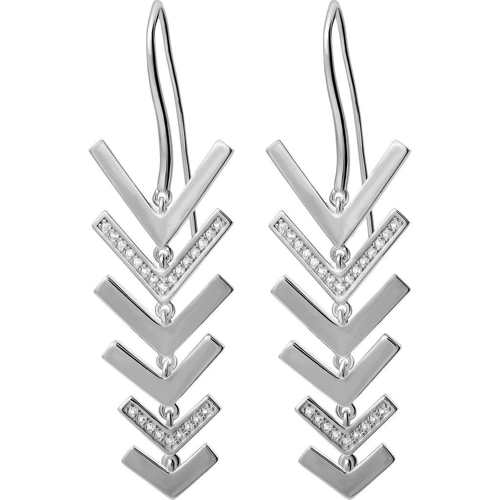 Lucy Quartermaine Art Deco Arrow Drop Earrings in Sterling Silver  product