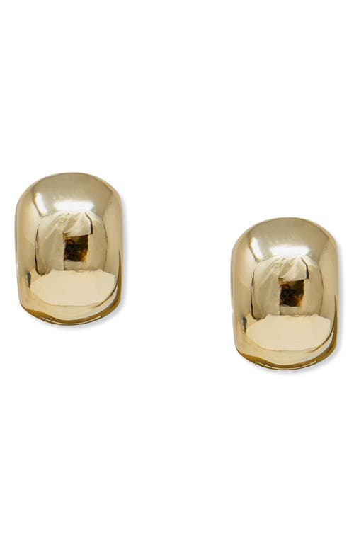 Anzie Classique Wide Hoop Earrings in Yellow Gold at Nordstrom