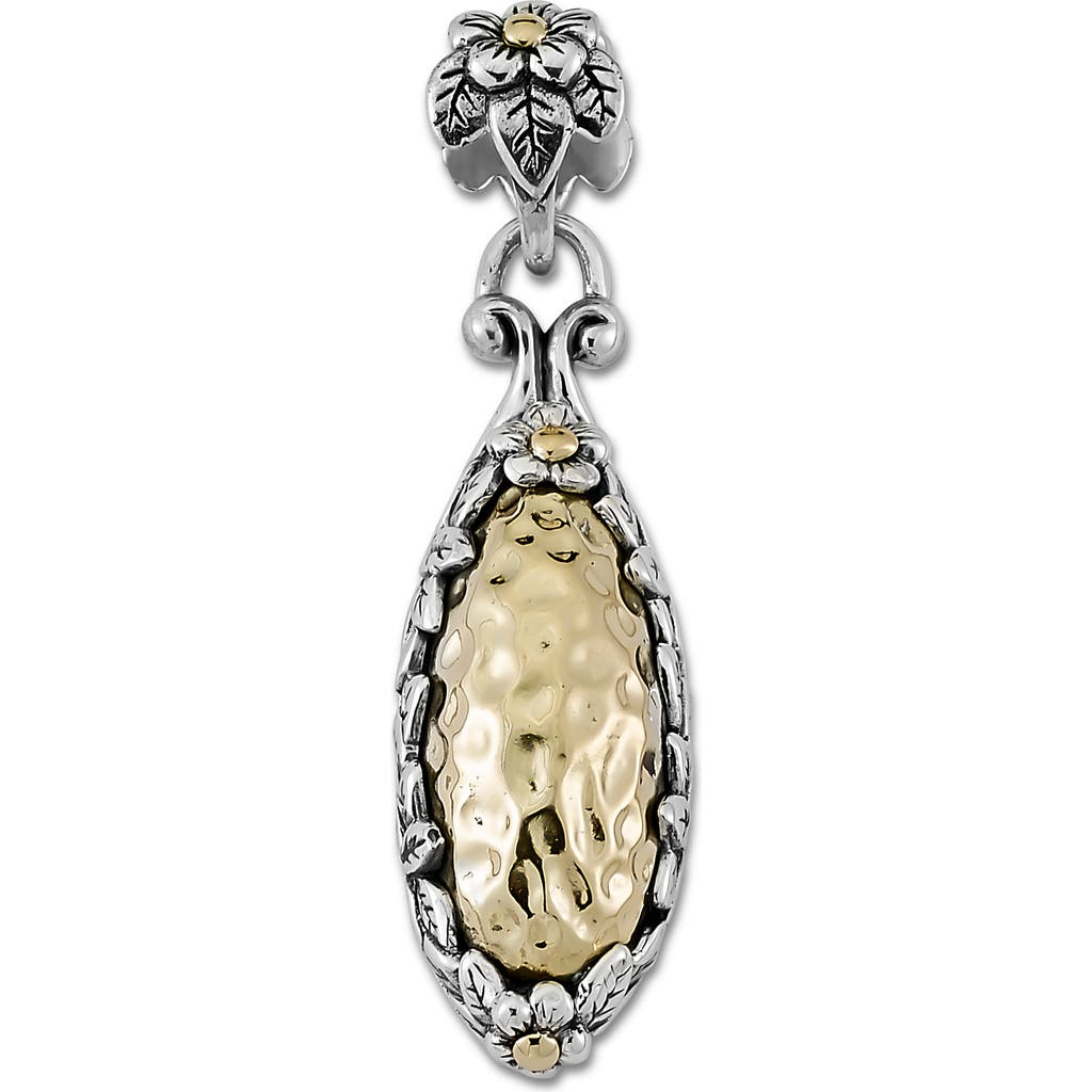 Samuel B. 18k & Silver Hammered Floral Pendant In Silver And Gold