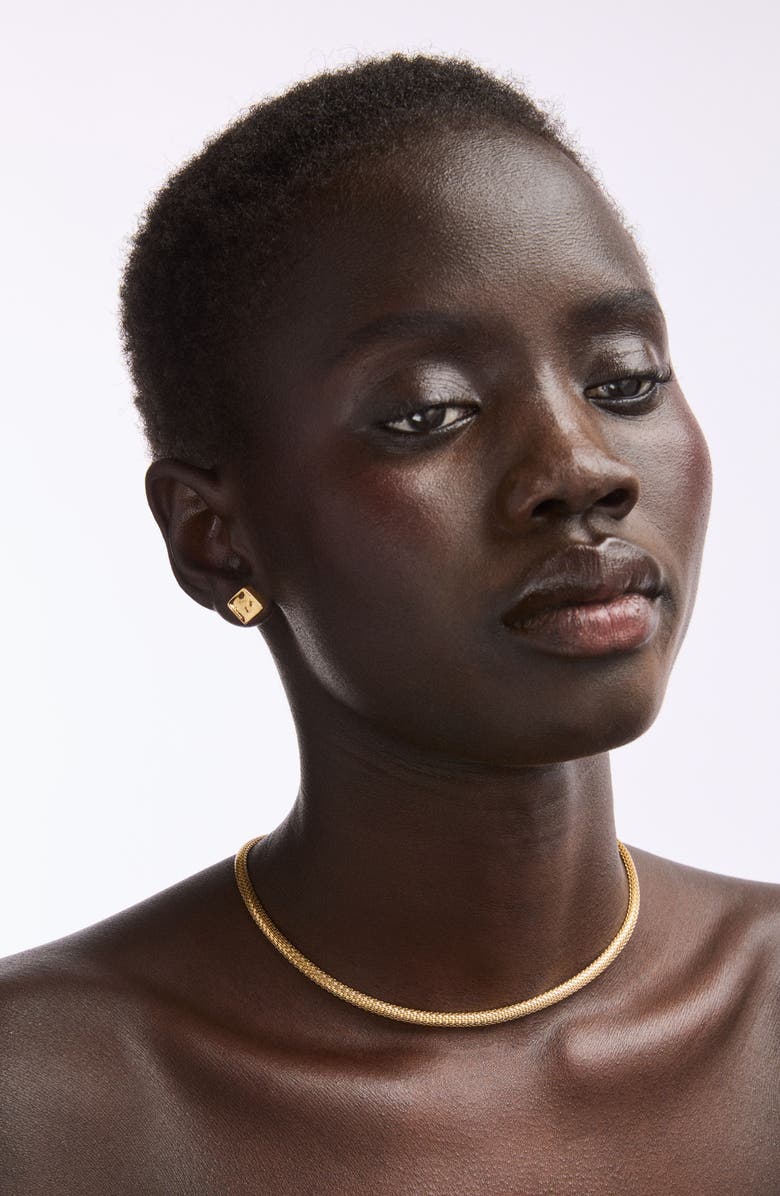 Susan Caplan 1980s Vintage Square Stud Earrings, Alternate, color, Square Stud