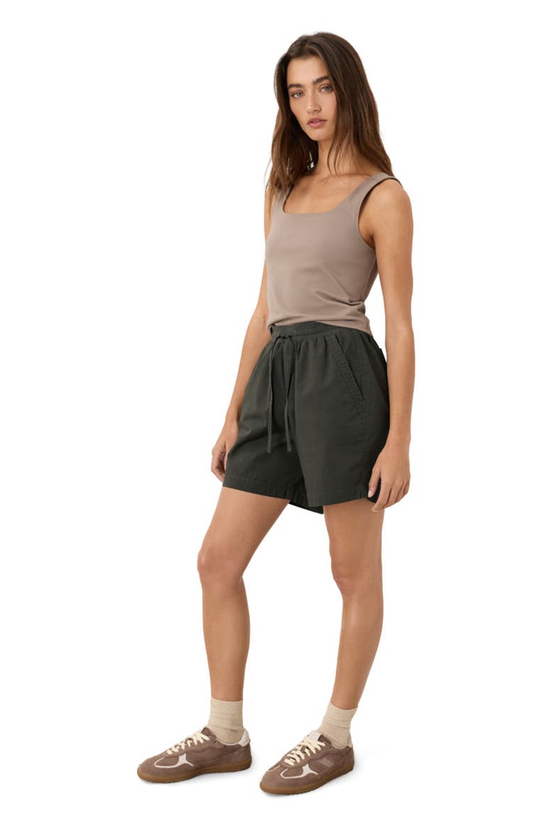 Organic Cotton Stretch Poplin Short, Alternate, color, Oak