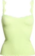 Free People Spring Fever Rib Lace Trim Camisole