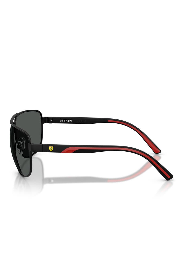 64mm Pillow Sunglasses, Alternate, color, MATTE BLACK / DARK GREY