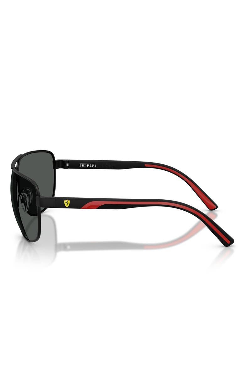 Scuderia Ferrari 64mm Pillow Sunglasses, Alternate, color, Matte Black / Dark Grey