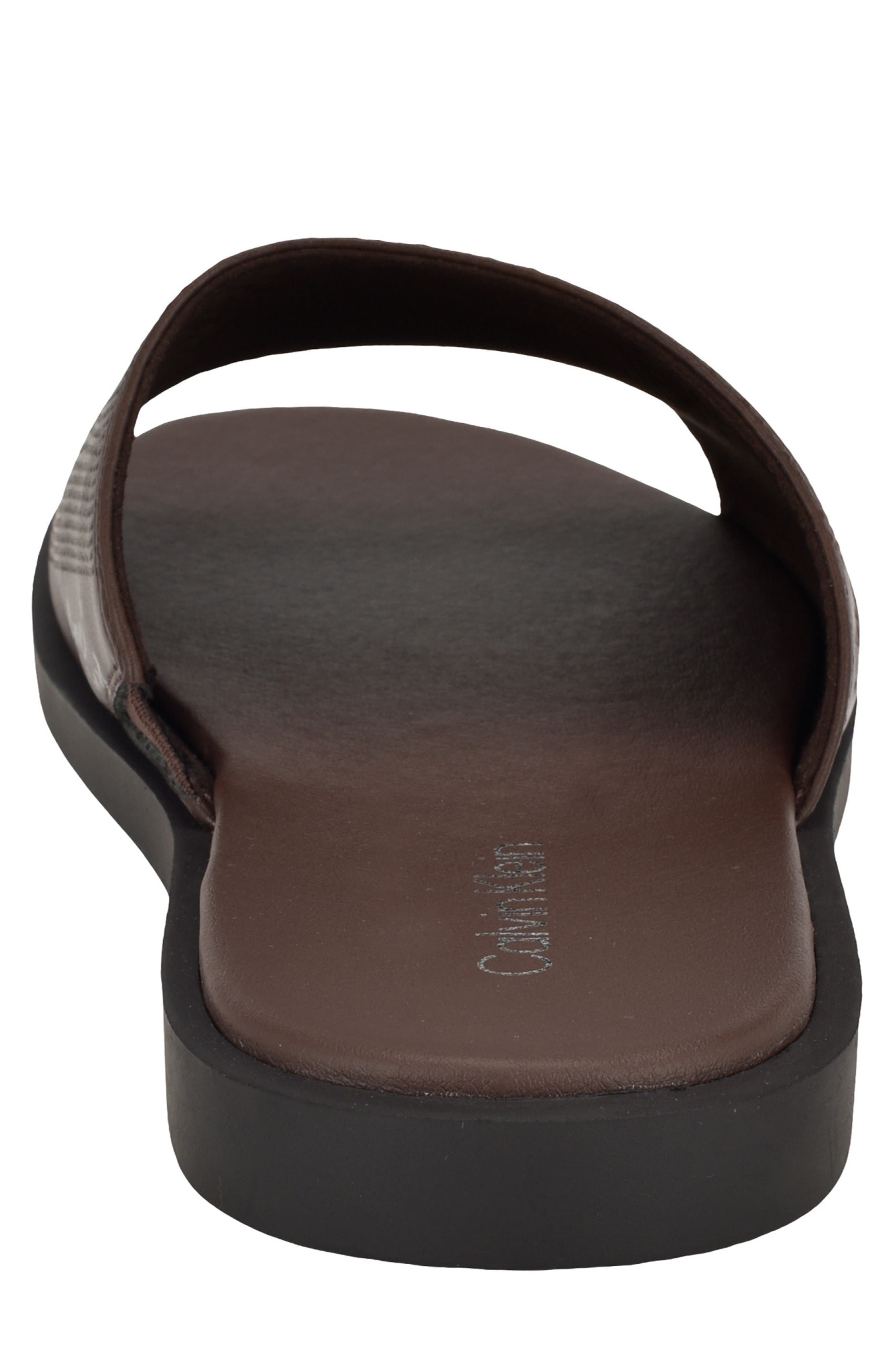 Calvin Klein Espar Slide Sandal, Alternate, color, Brown