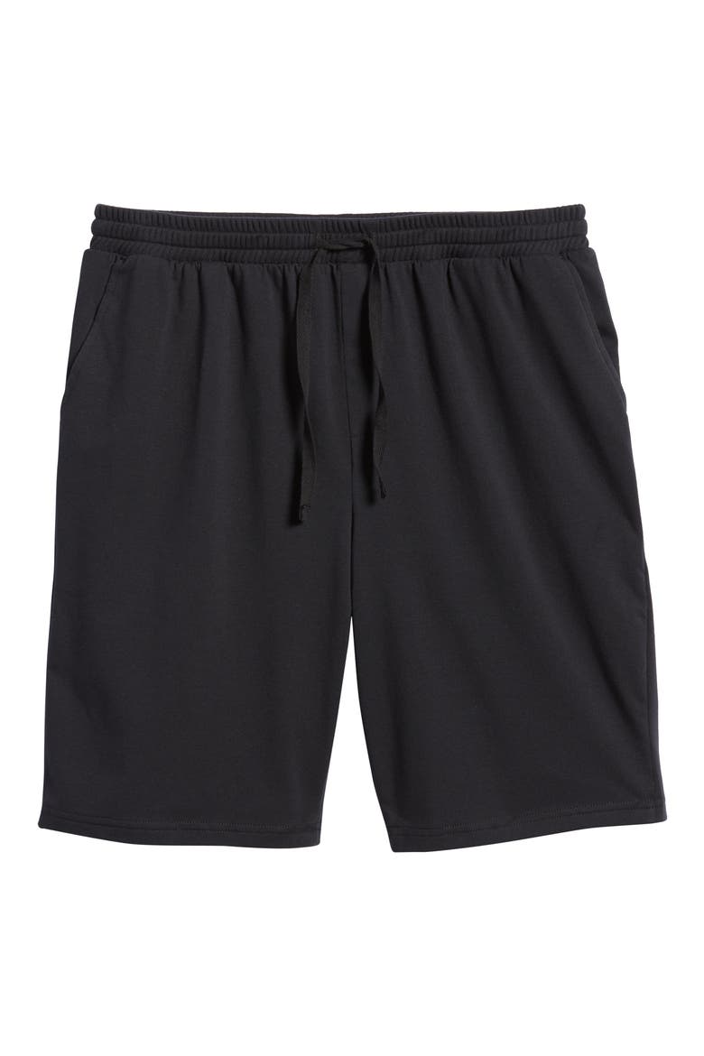 Stretch Knit Lounge Shorts, Alternate, color, BLACK CAVIAR