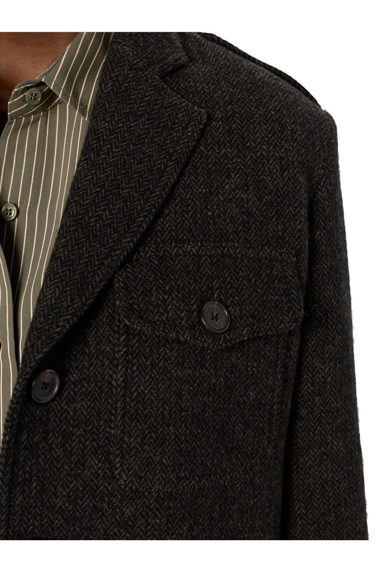 Nadira Herringbone Jacket, Alternate, color, Charcoal