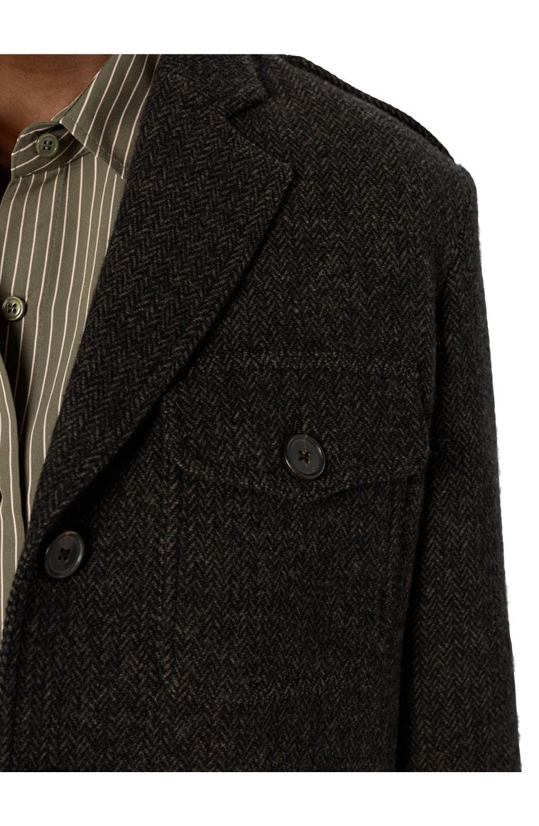 GERARD DAREL Nadira Herringbone Jacket, Alternate, color, Charcoal