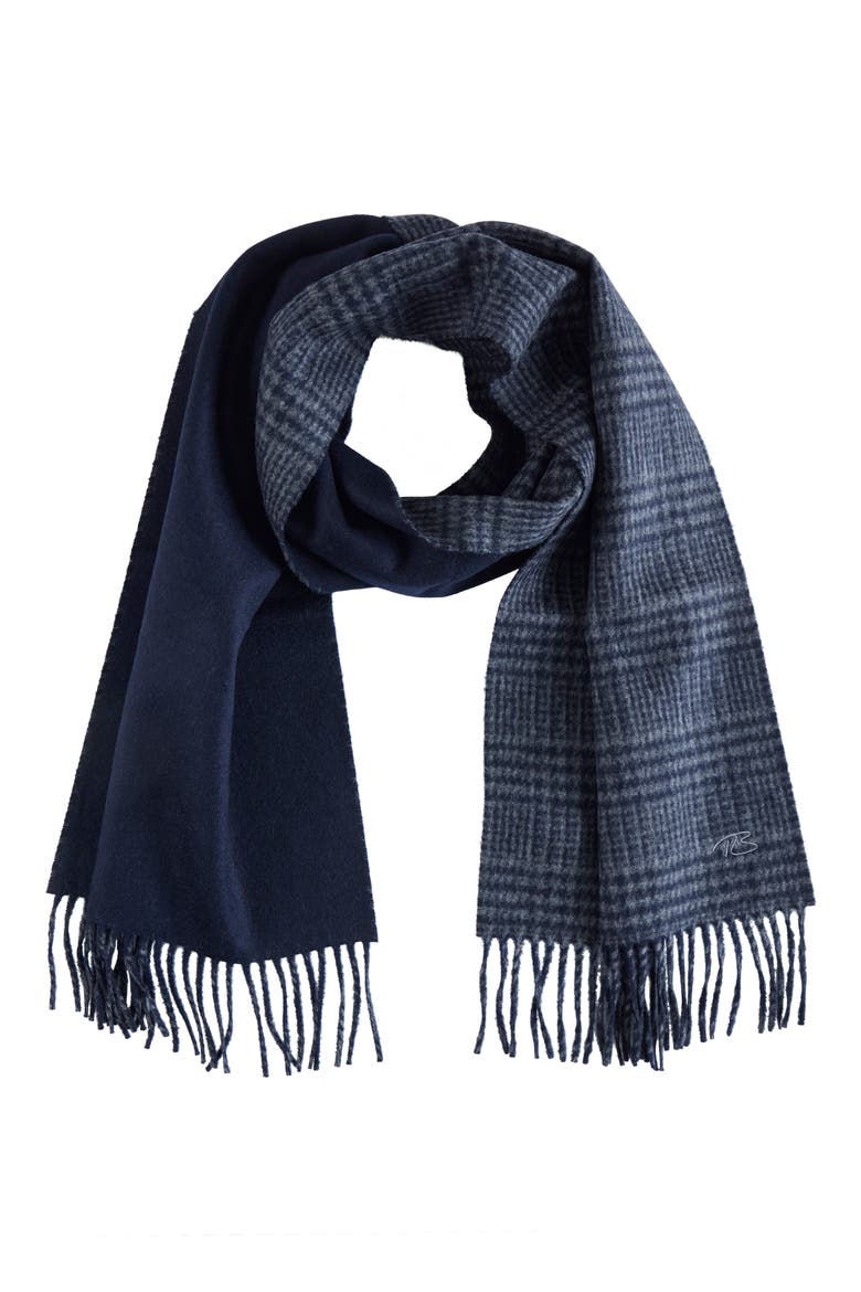 Wool & Cashmere Blend Scarf, Main, color, NAVY