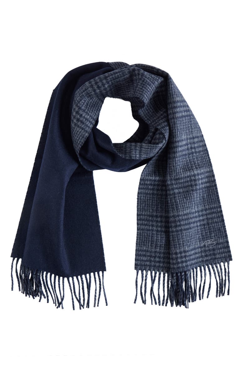 Robert Barakett Wool & Cashmere Blend Scarf, Main, color, Navy