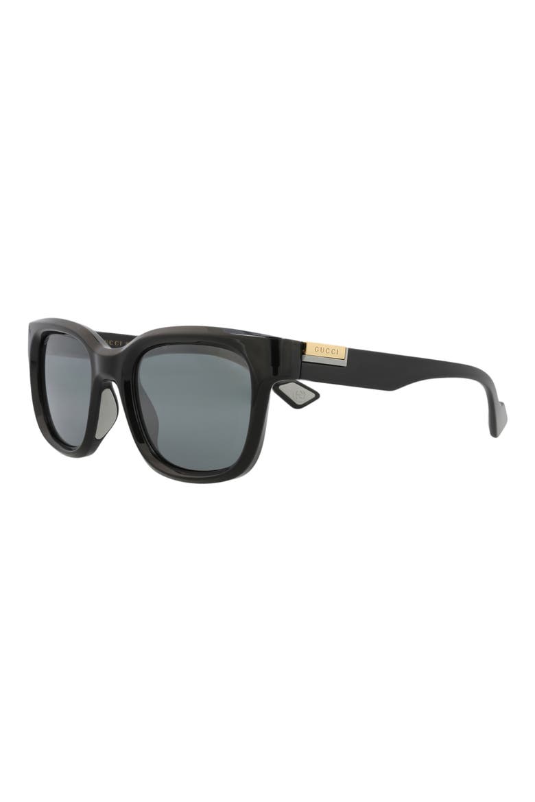 53mm Rectangular Sunglasses, Alternate, color, BLACK BLACK GREY
