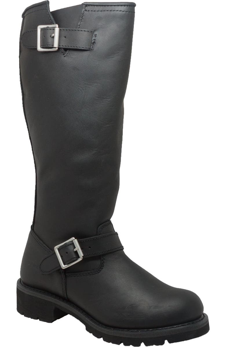 RideTecs 16" Engineer Biker Boots, Main, color, Black