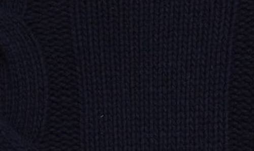 Moncler Ciclista Cable Stitch Virgin Wool & Cashmere Turtleneck Sweater In Dark Blue