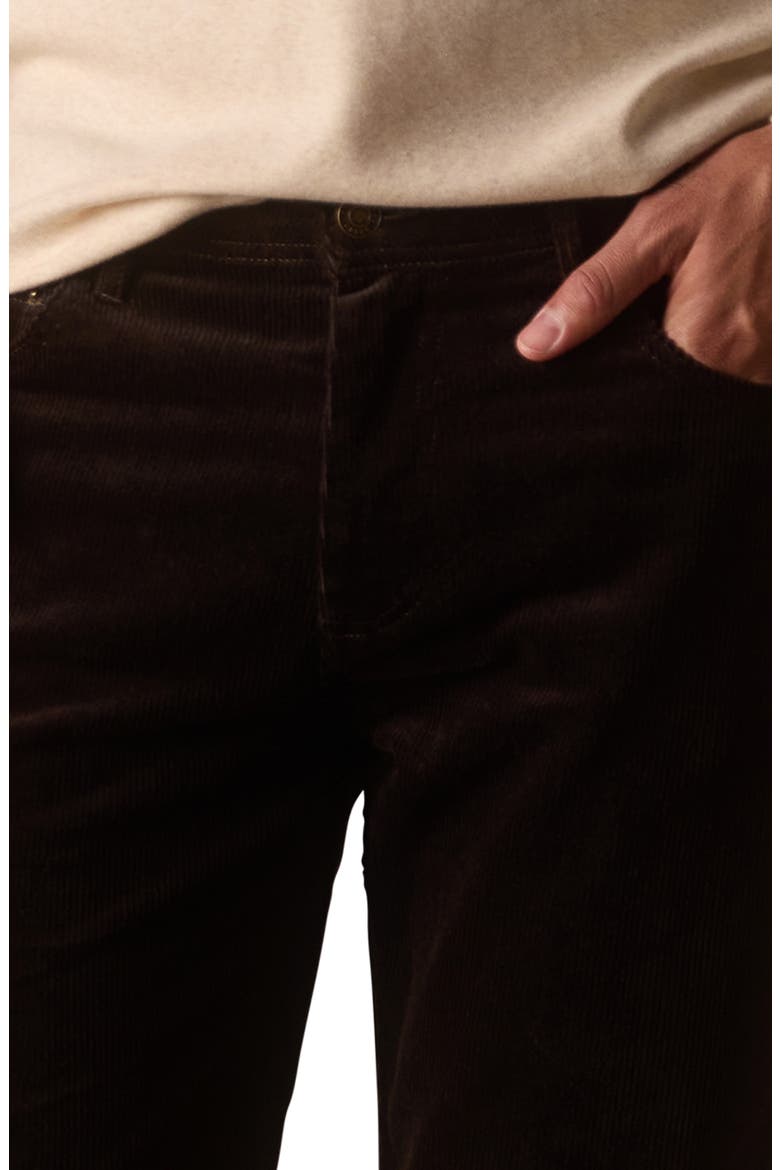 Stretch Corduroy Five Pocket Pants, Alternate, color, DARK BROWN