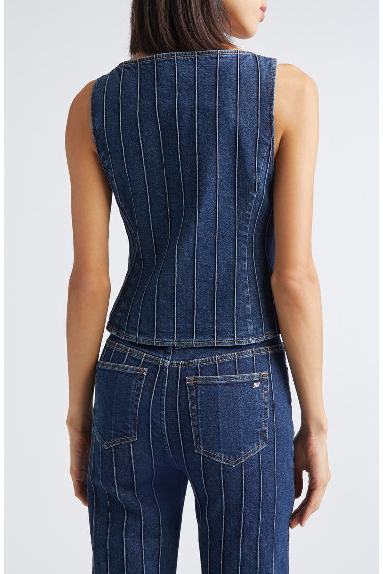 Camen Pintuck Detail Denim Vest, Alternate, color, FONTAINE