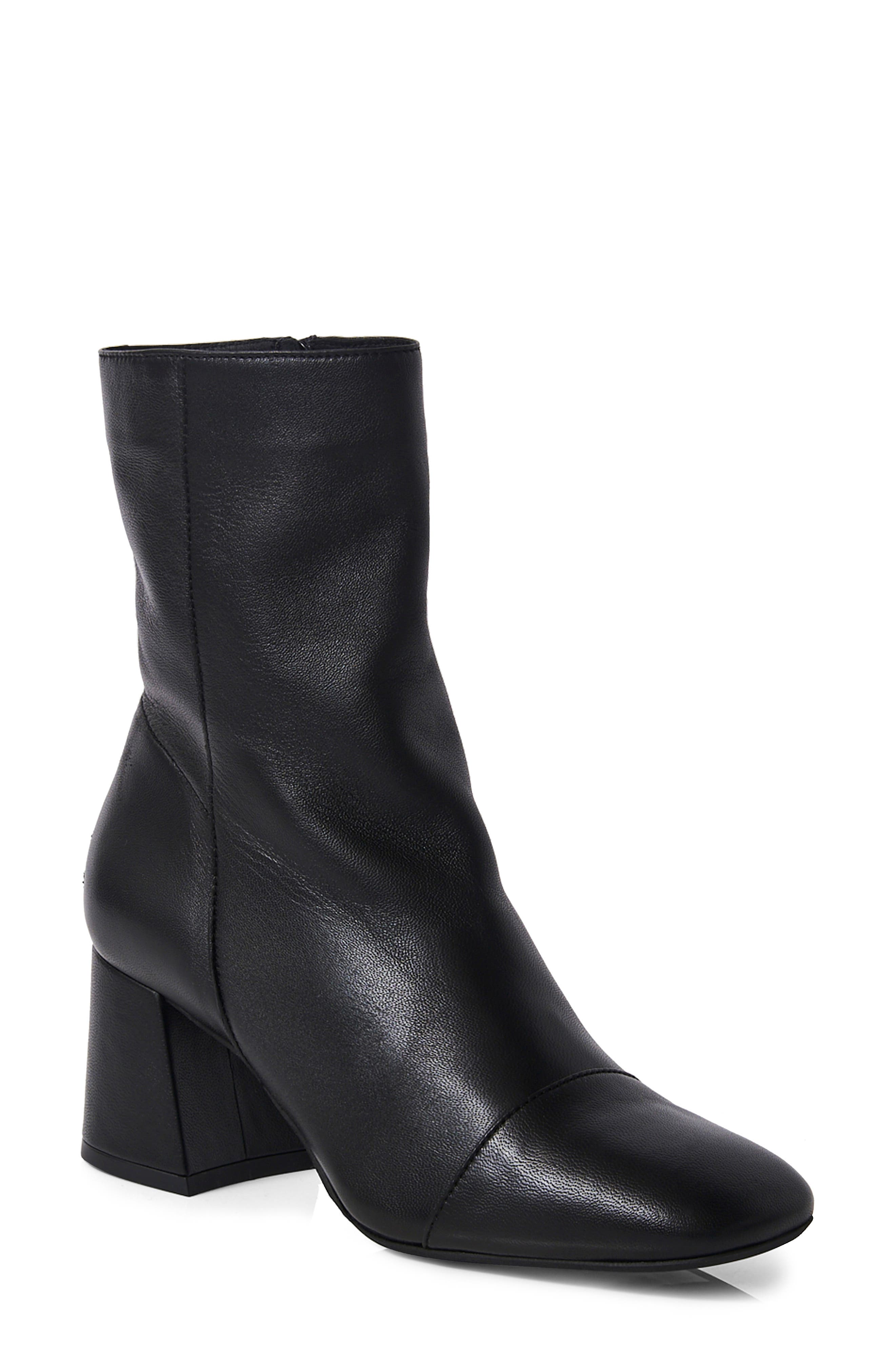 Free People Wisteria Cap Toe Bootie, Main, color, Black Suede