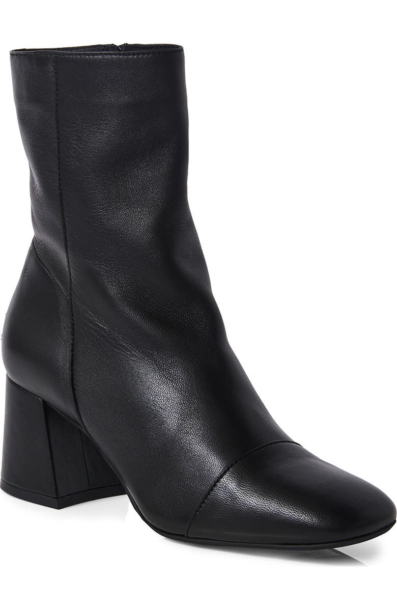 Free People Wisteria Cap Toe Bootie, Main, color, Black Suede