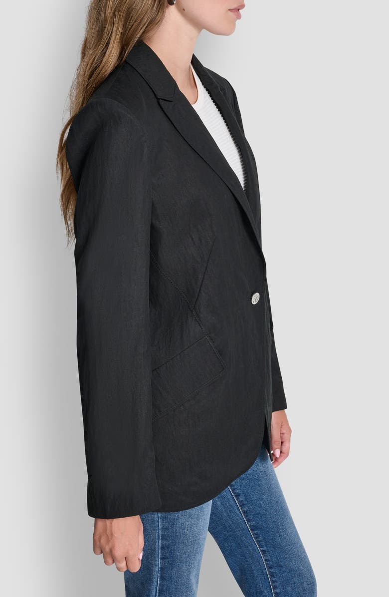 DKNY Zigzag Stitch Blazer, Alternate, color, Black