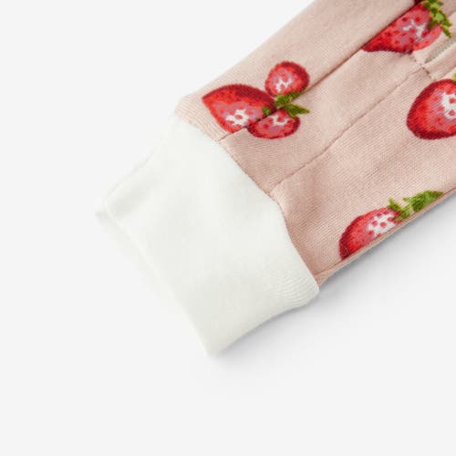 Milkbarn Organic Cotton Zipper Pajama In Pink