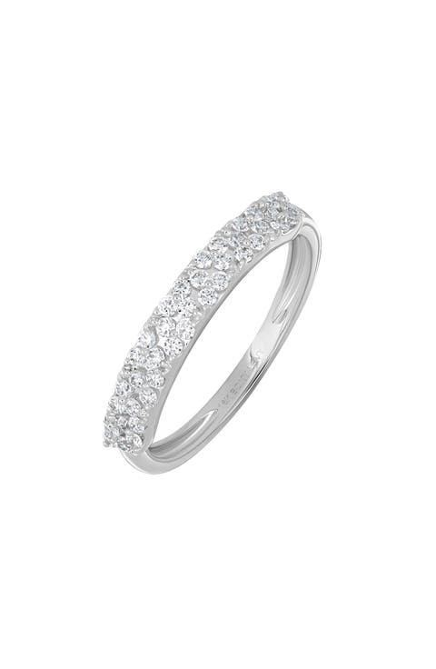 Mika 18K White Gold Diamond Stackable Ring