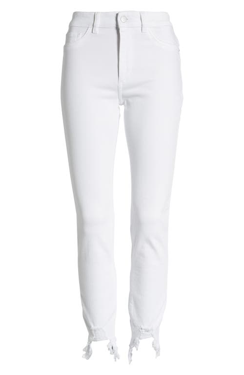 Dl1961 Chrissy Ultra High Waist Raw Hem Skinny Jeans