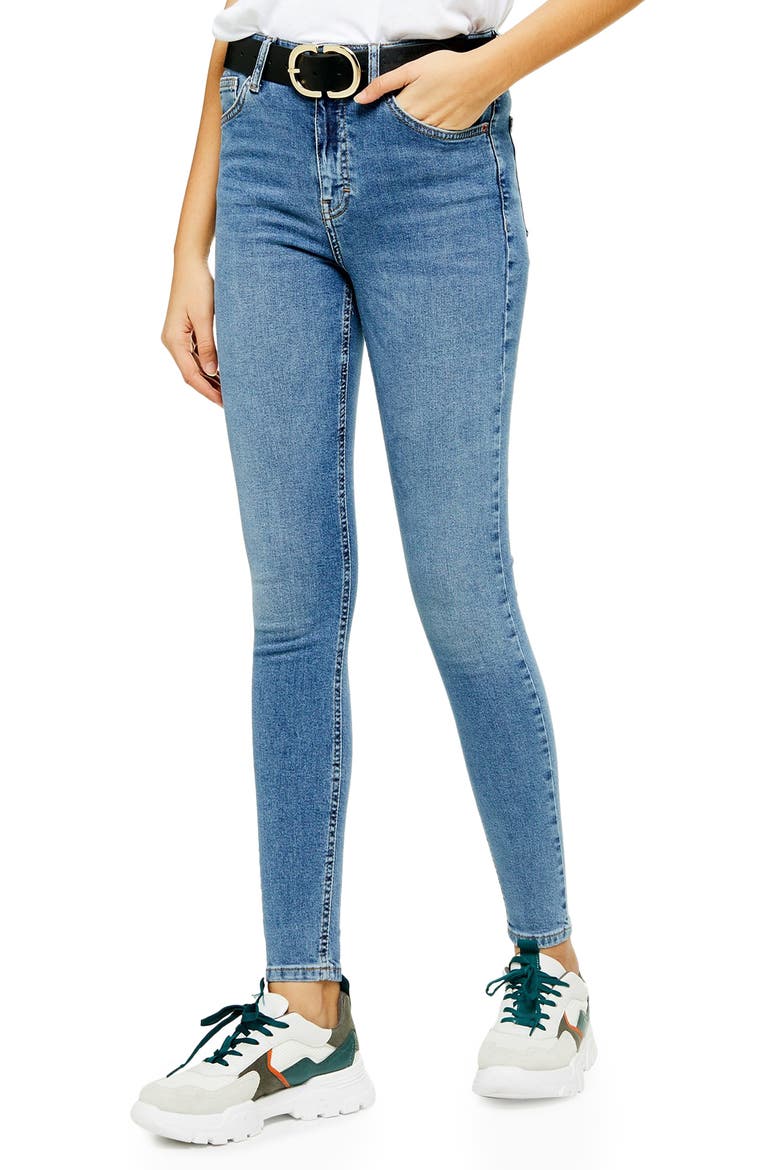 Jamie High Waist Ankle Jeans, Main, color, DENIM