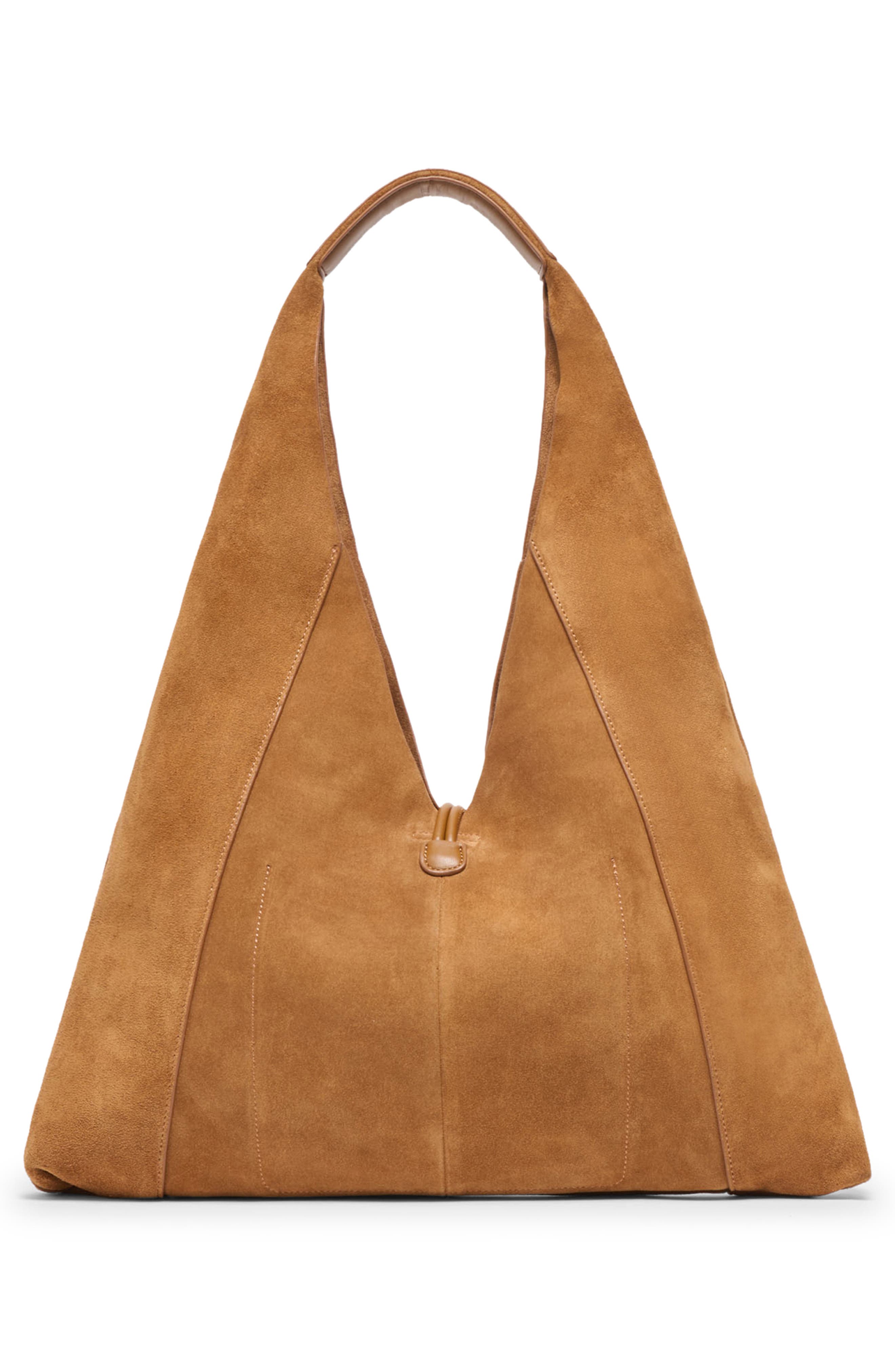 Dolce Vita Malin Suede Hobo Bag, Alternate, color, Pecan
