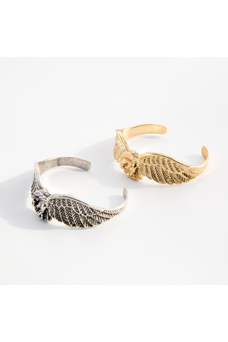 Eagle Cuff II, Alternate, color, Gold