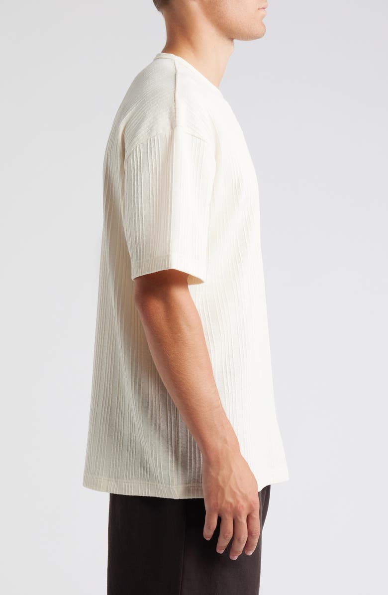 Topman Textured Stripe Cotton T-Shirt, Alternate, color, 