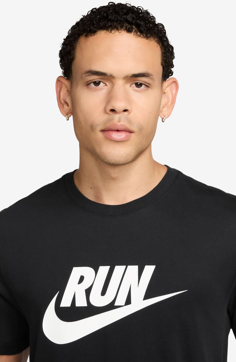 Nike Dri-FIT Running T-Shirt, Alternate, color, Black