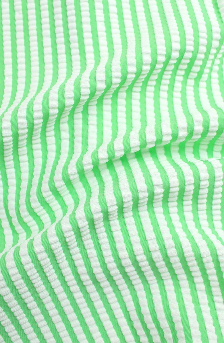 RuffleButts Spring Seersucker Two-Piece Swimsuit, Alternate, color, Green