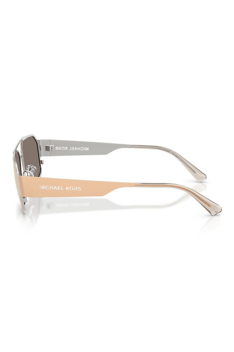 Cape Town 58mm Rectangular Sunglasses, Alternate, color, GOLD MATTE / BROWN SILVER