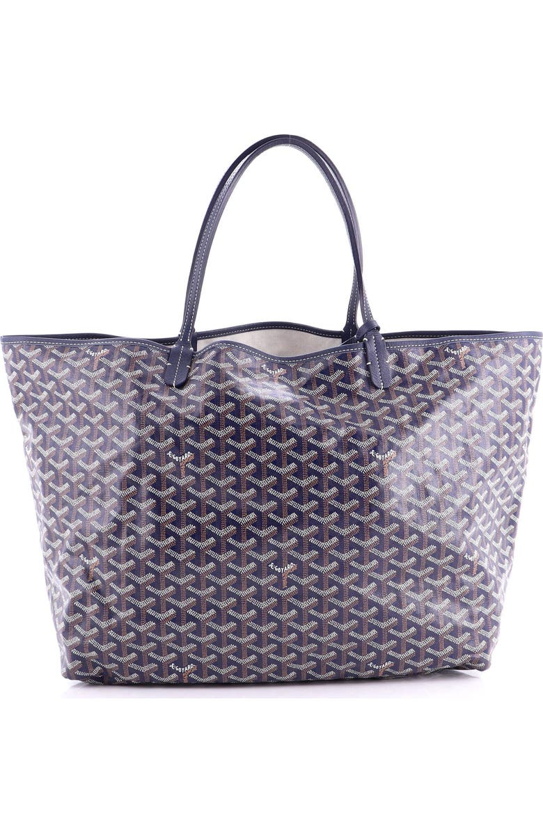 Pre-Owned Goyard Saint Louis Tote Coated Canvas GM, Main, color, Blue