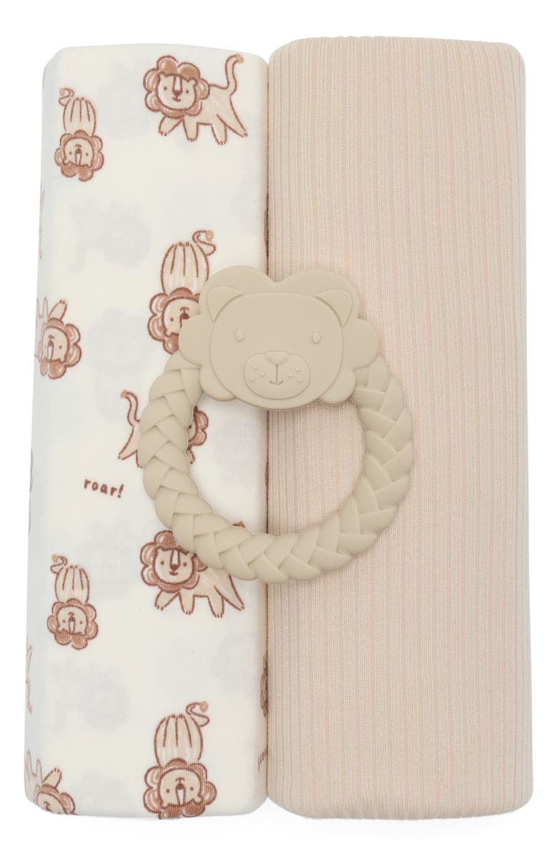DREAMGRO 2-Pack Assorted Yummy Swaddle Blankets, Main, color, Taupe