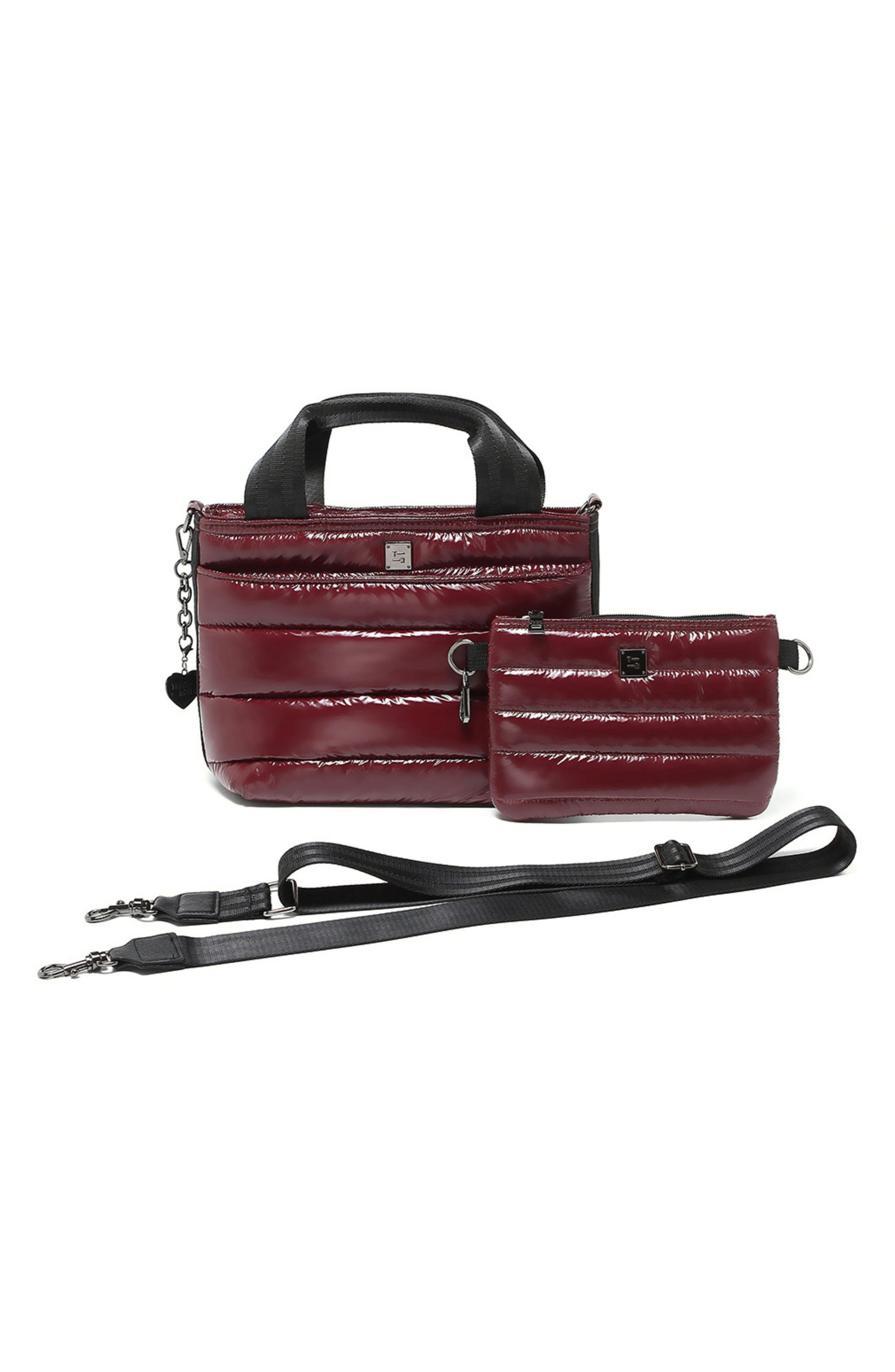 Rebel Quilted Tote, Alternate, color, GLOSSY DEEP BURGUNDY